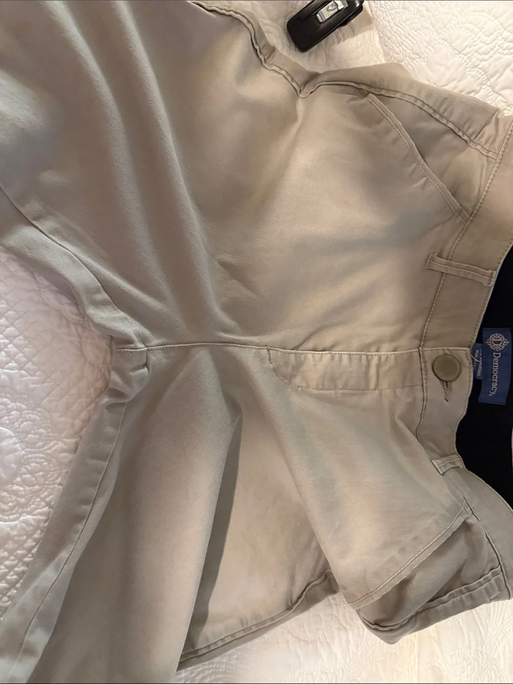 Democracy Straight-Leg pants in Light Taupe